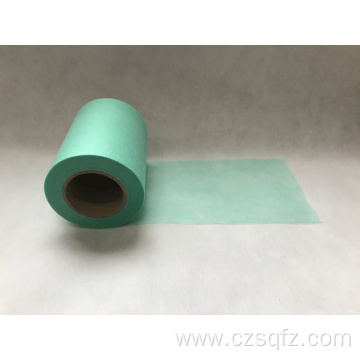 Green flat non-woven fabric